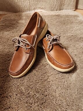 Sperry Tan Leather Two-Eye Boat Shoes